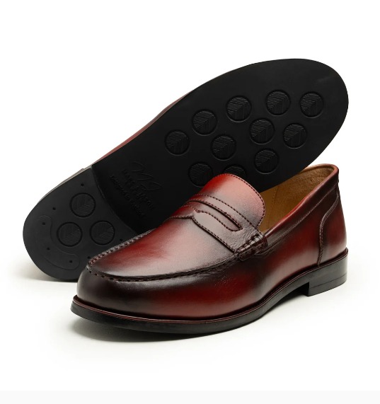 Burgundy Leather Penny Loafer view