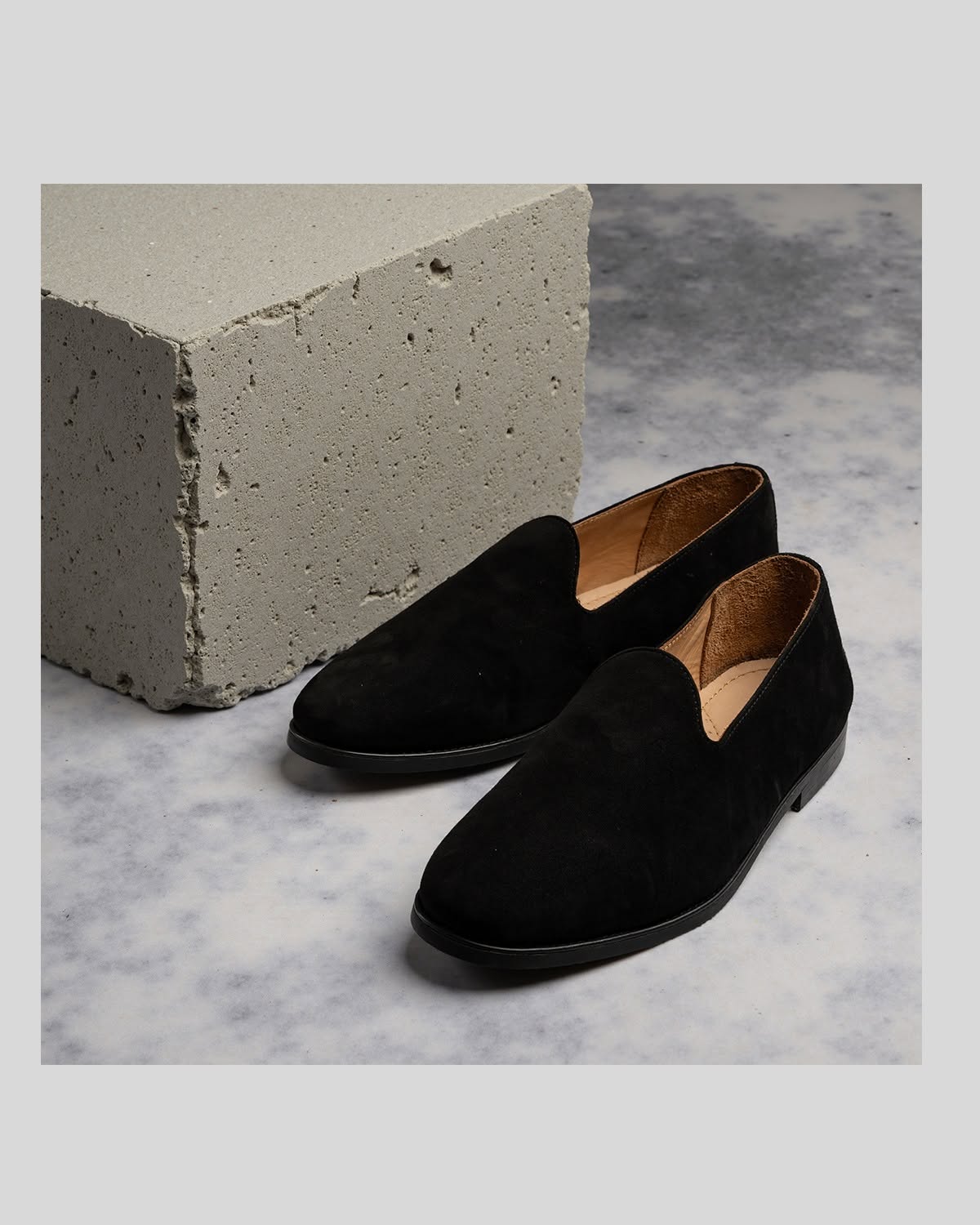 Black Suede Slip-On Loafer view