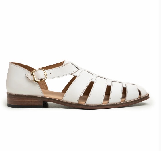 White Fisherman Leather Sandal view